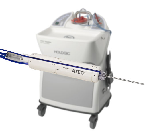Système de biopsie mammaire ATEC® d’Hologic sur fond blanc