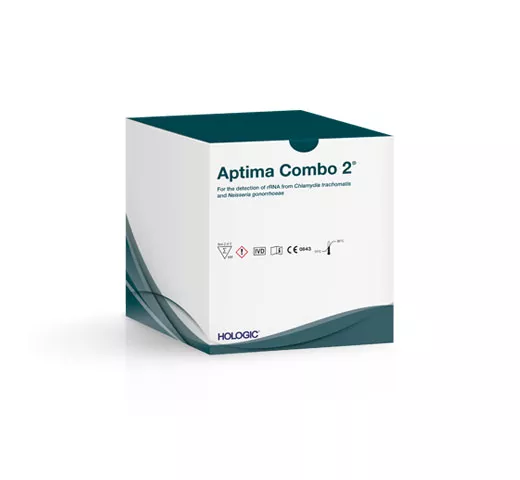 Image de la boîte de tests Aptima Combo 2® (pour CT/NG) sur fond blanc