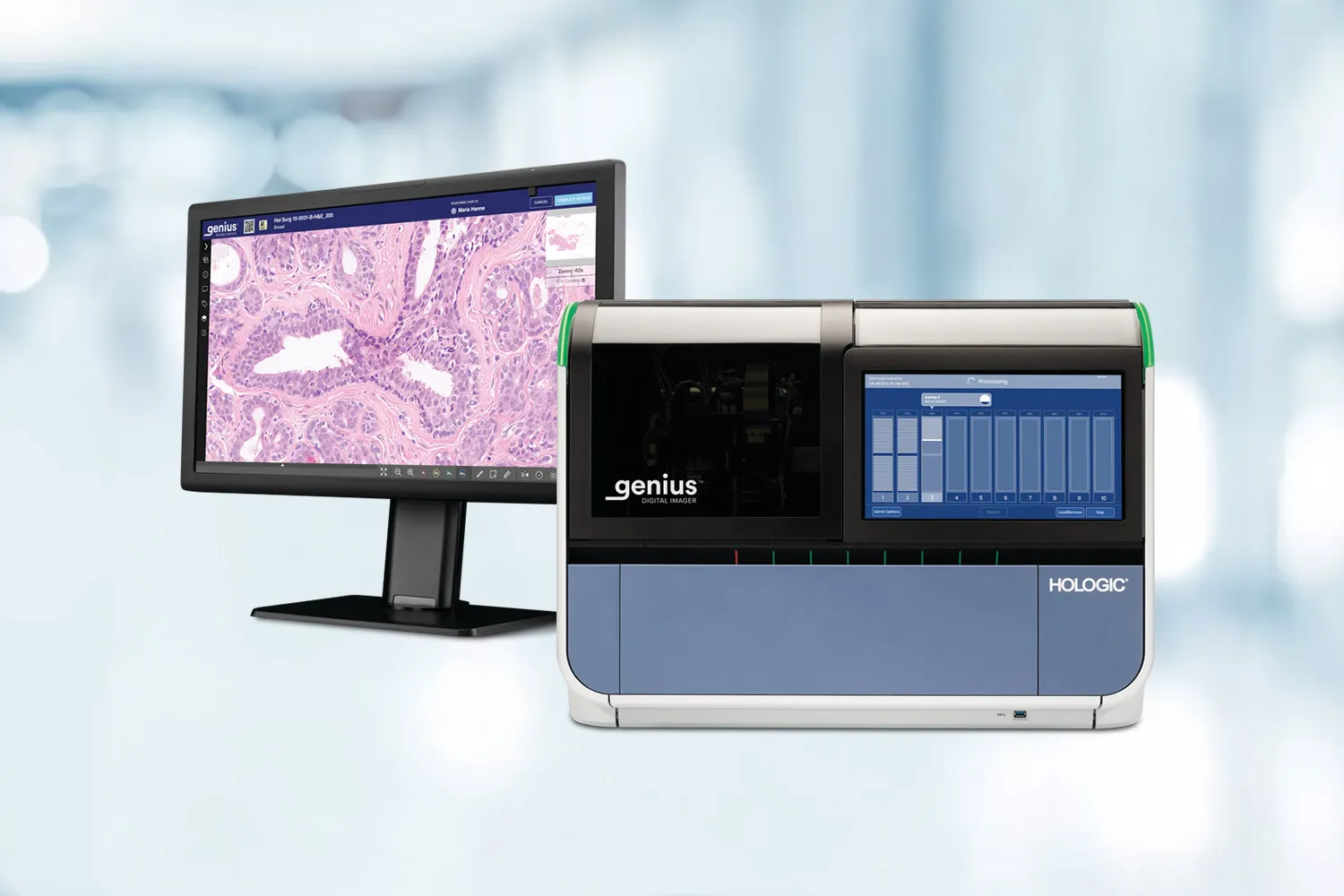 Station de lecture Genius et écran