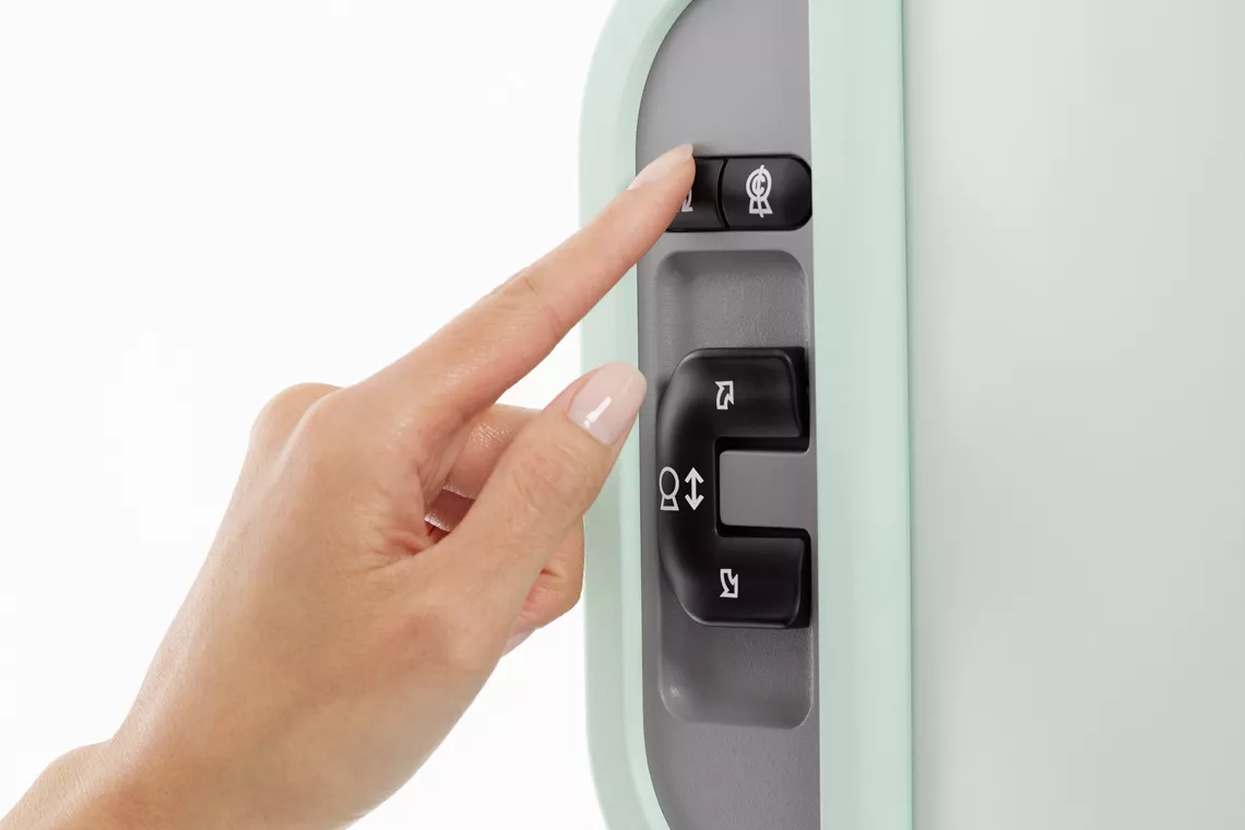 Boutons de sélection manuelle à presser sur le dispositif de santé