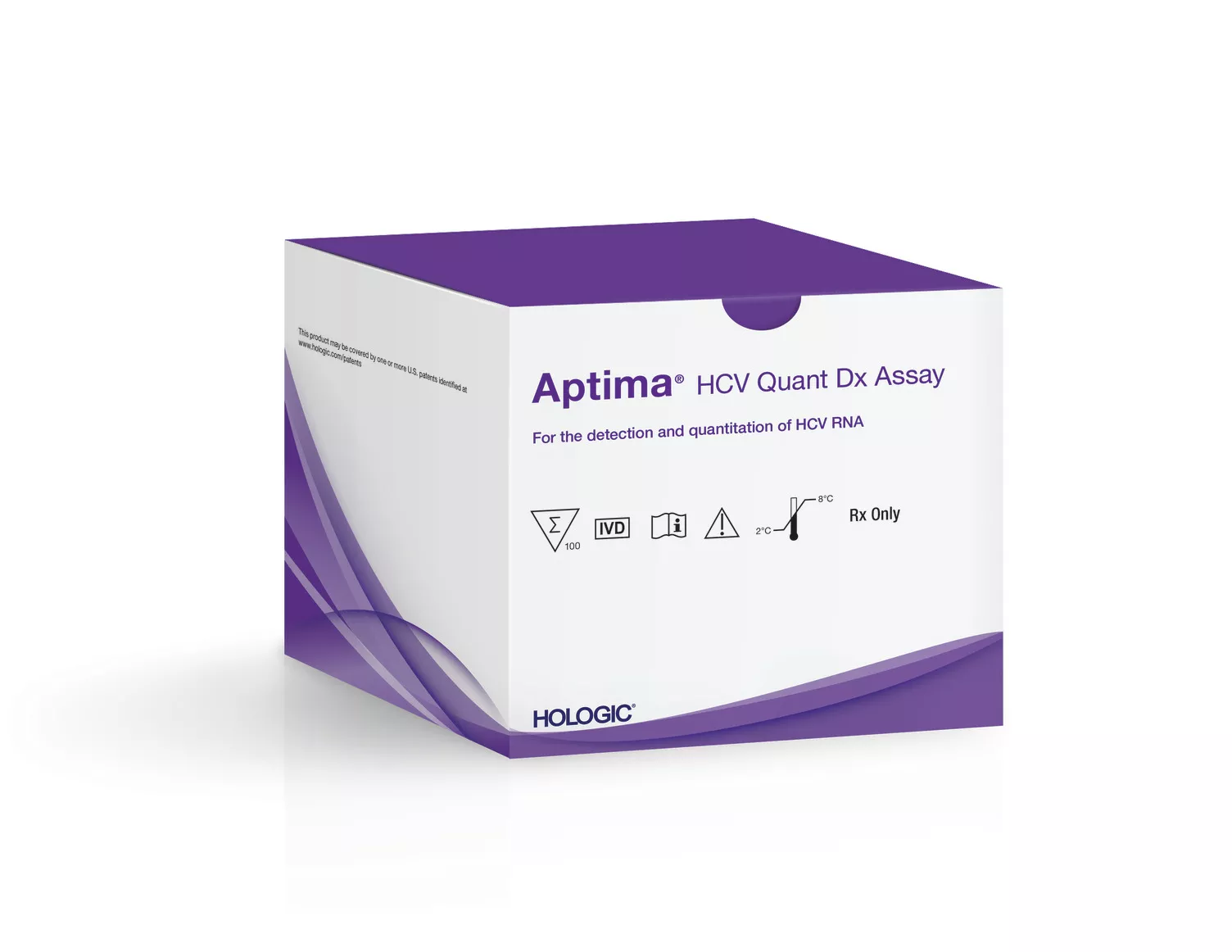 Image d’un test Aptima™ HCV Quant Dx sur fond blanc