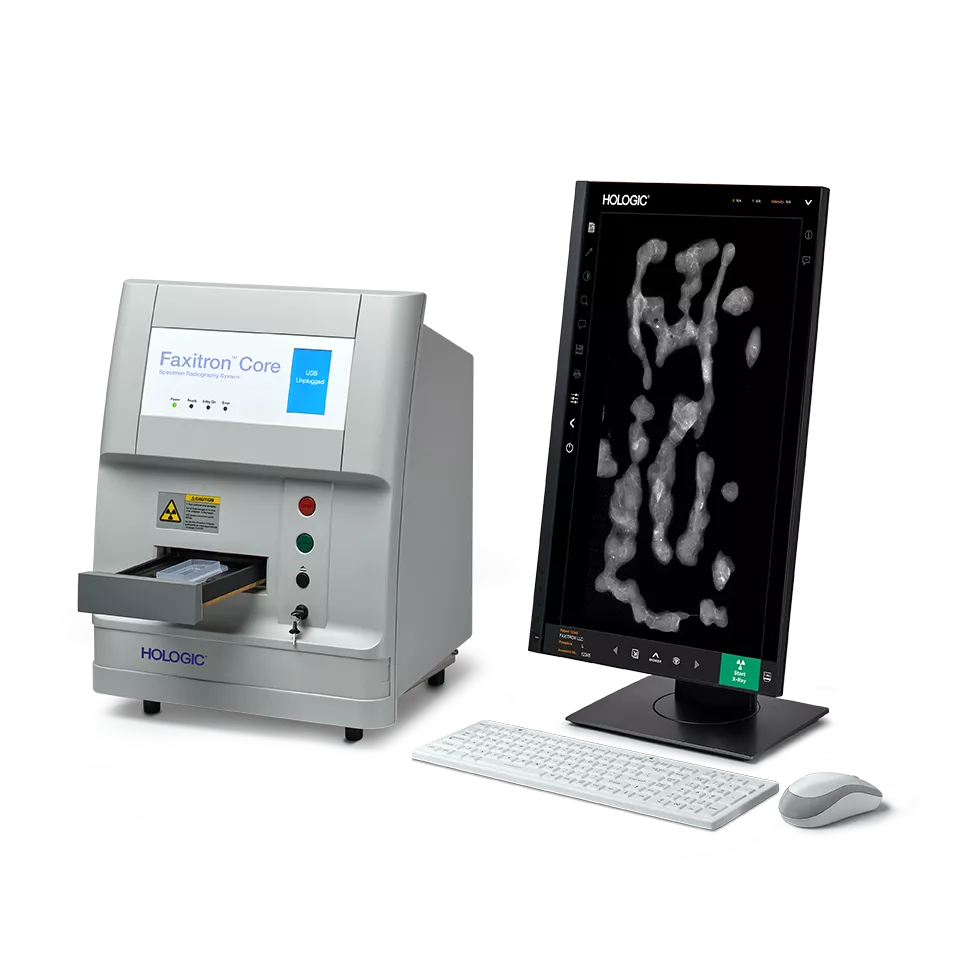 Dispositifs Faxitron sur fond blanc