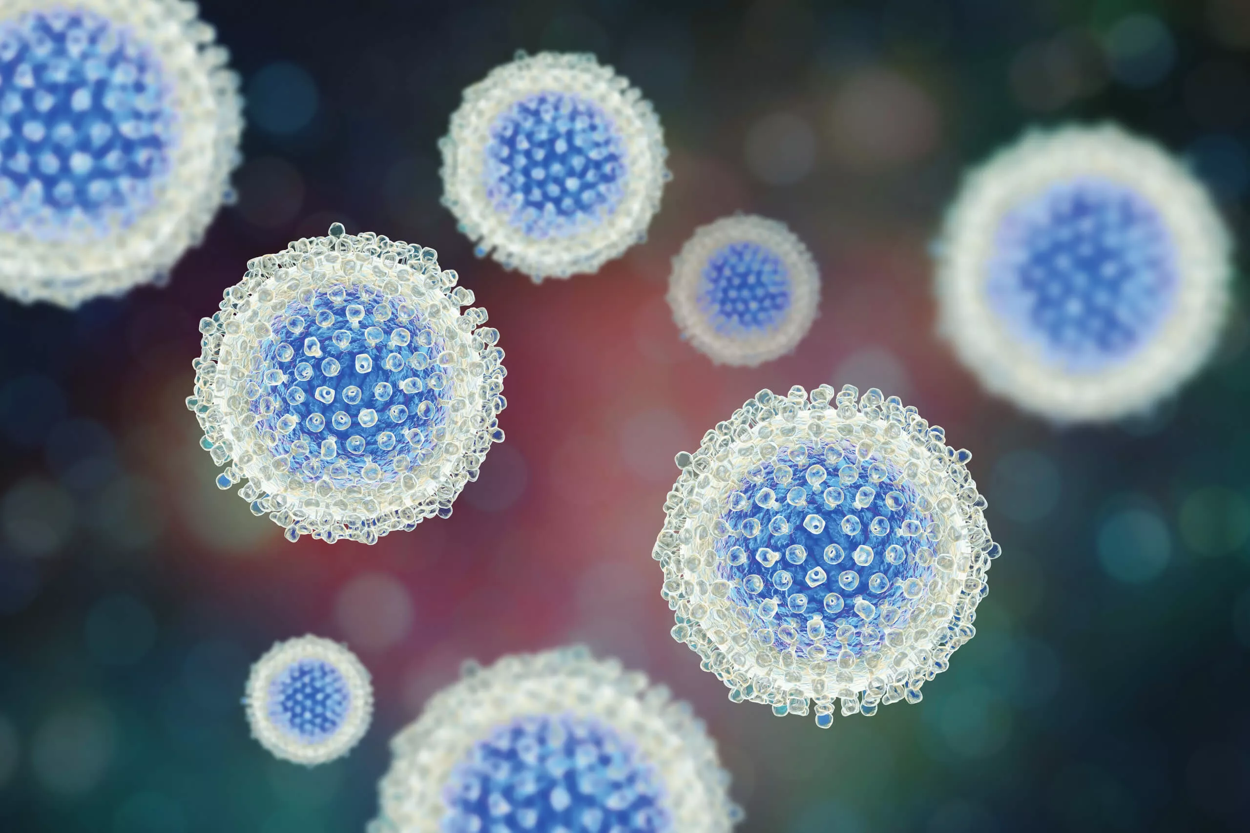 Image du virus de l’hépatite B (VHB)