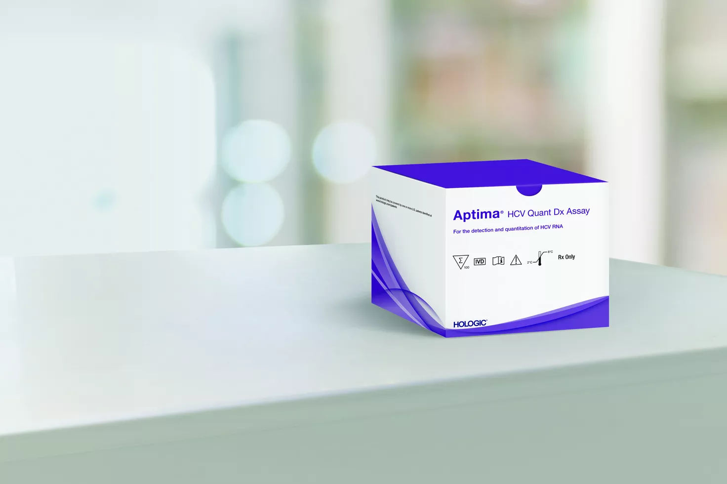 Test Aptima™ HCV Quant Dx d’Hologic sur fond blanc